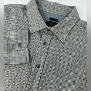 Jos. A. Bank Reserve Traditional Fit Mens Sz 2XL Cashmere blend Gray Check Shirt